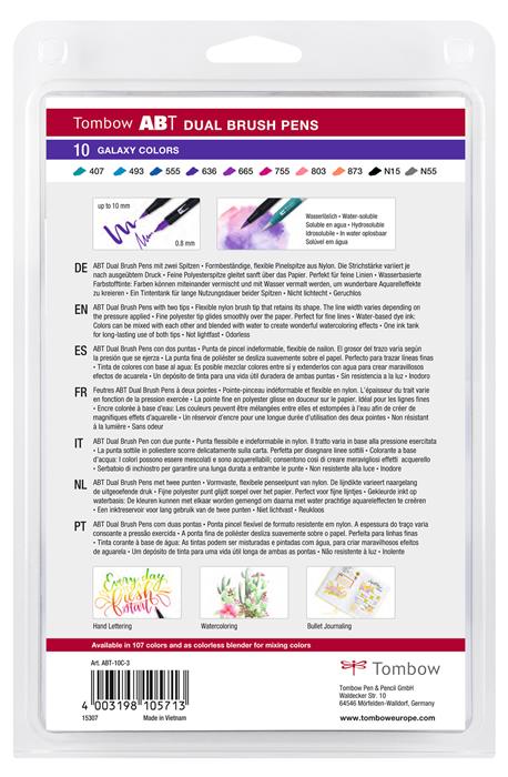 Marker Tombow ABT Dual Brush Galaxy Colours (10)