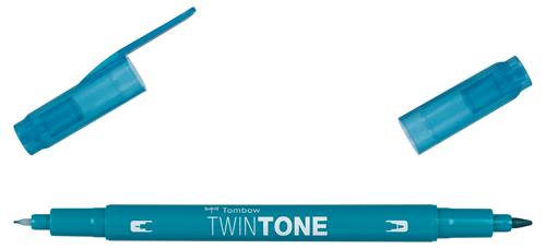 Marker Tombow TwinTone turquoise blue 0,3/0,8