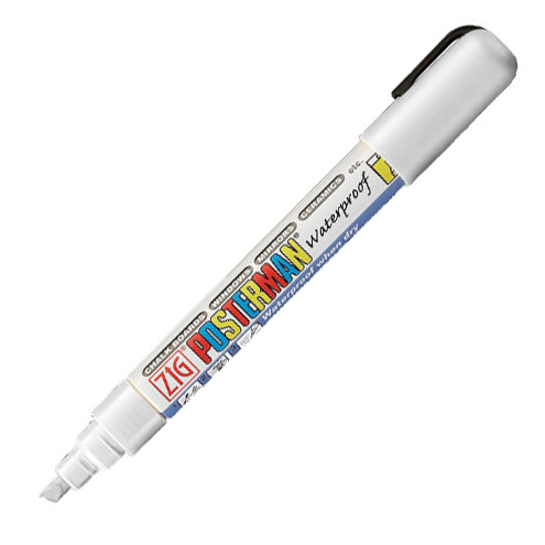 Marker ZIG Posterman 6mm hvid